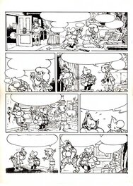 Greg - Planche ORIGINALE N°2  D'ACHILLE TALON ET LE TRESOR DE VIRGULE VERSION AMERICAINE - 1981 - Comic Strip