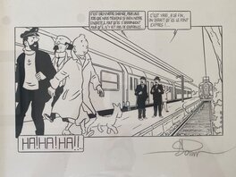Pascal Somon - Somon - Publicité Tintin - Pastiche - Original Illustration