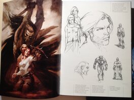 + 2 Pages du Cahier ce Croquis inédits en + Réservés a ce TT BD MUST Collector