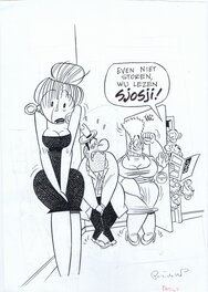 Peter de Wit - Familie Fortuin - tekening voor stripblad SjoSji - Planche originale