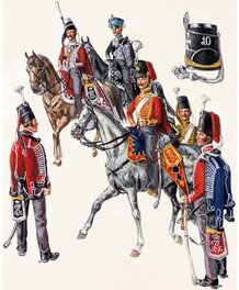 Fred & Liliane Funcken - Hussards Prussiens (1830) - Original Illustration