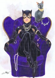 Stefani Medeiros - Catwoman par Medeiros - Illustration originale