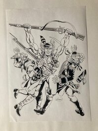 Jean-Yves Mitton - Jean Yves Mitton, illustration Blek le Roc - Illustration originale