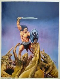 Ester Colls Nadal - Conan warrior / Guerrier vs. prehistoric monsters - Original Cover