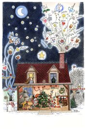 Marie-Anne Bonneterre - En préparant Noël - Original Illustration