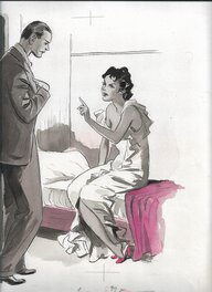 unknown - Illustration pour une nouvelle parue dans le journal Il romanzo per tutti - Illustration originale