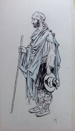 Henry Morin - Henry Morin Don Quichotte de La Manche , 1 Mendiant Vagabond , Etc...Rare Dessin illustration N&B Encre de Chine 1906 Cervantès - Illustration originale