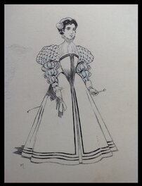 Le Dessin avec 1 Contour noir ( marie louise ) pour titre indicatif ( a l'encadrement ) Le Dessin avec 1 Contour noir ( marie louise ) pour titre indicatif ( a l'encadrement )