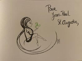 Ana Dess, illustration originale, la petite Ana, "La Traversée des voiles, du Sud de l'Irlande à l'Islande".