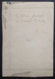 Le verso du Dessin original de Louis Forton Le verso du Dessin original de Louis Forton