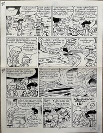 Gos - Planche KHENA & LE SCRAMEUSTACHE PAGE 12 - Planche originale