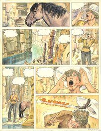 Milo Manara - Quatre doigts - Aquarelle - Planche originale