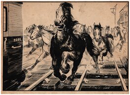 Ted Kearon - Chevaux - Original Illustration