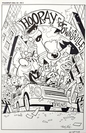 Troy Little - The Powerpuff Girls #3 Splash ft Medusa, The Gangreen Gang, Princess Morbucks - Planche originale