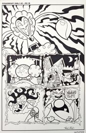 Troy Little - The Powerpuff Girls #2 pg 18 ft HIM, Fuzzy Lumpkins & Medusa - Troy Little - IDW - Planche originale