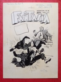 La Couverture Originale du Fantasia 28 au format entier de 17 X 23 Cm , Éo Bd Petit Format S.E.R 1959
