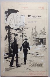 La Couverture Originale du West Romance 3 au format entier de 18,5 X 29 Cm , Éo Bd Petit Format S.E.R 1959