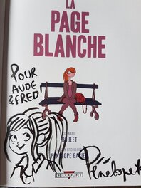 Dédicace de Bagieu dans la Page blanche