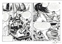 René Follet - Follet : Steve Severin tome 2 planche 34B - Planche originale