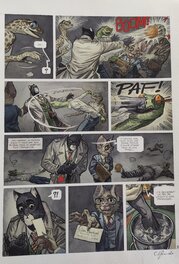 Planche originale - Blacksad T6 Alors tout tombe