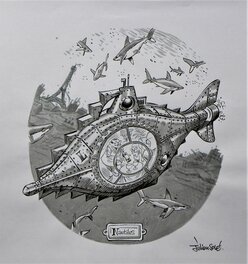 Monsieur Léon – Illustration Originale – Page Titre »Nautilus »- Julien Solé