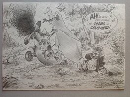 Le superbe dessin original de Serge Carrère a la mine de plomb au format entier de 21 X 29,7