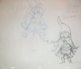 Chuck Jones - Yosemite Sam as Merlin - Illustration originale