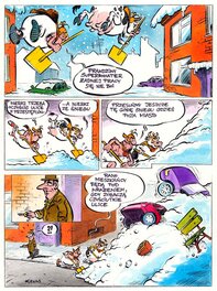 Slawomir Kiełbus - Milkymen - Déneigement - Planche originale