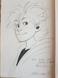 Dédicace de Brice Cossu dans Frnck tome 1