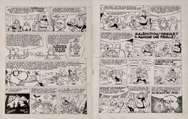 Greg - Achille Talon - T.16 "Le Trésor de Virgule" - Planches 5 et 6 - Planche originale