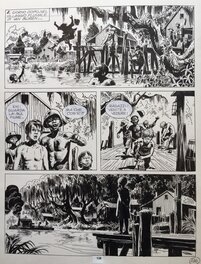 José Ortiz - Ortiz, Maxi Tex#13 bis, L'Oro del Sud, planche n°136, 1999. - Comic Strip