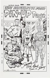 Bruce McCorkindale - Fantastic Four 15 Pin-Up (Recréation d'après Jack Kirby) - Original Illustration