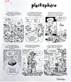 julien solé - Zéropédia – Volume 2 » Qu’est-ce que La Plastisphère ? » – Planche originale – Julien Solé / Fabcaro - Comic Strip