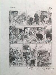 René Follet - Terreur 1 . Planche préparatoire 13 du tome 1 - Original art