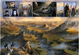 Sébastien Grenier - Cathedrale des Abymes t4 double page - Planche originale