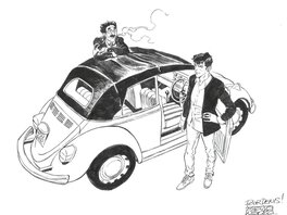 Paolo Martinello - Martinello, illustration Dylan Dog, Groucho et Cox, 2022. - Illustration originale