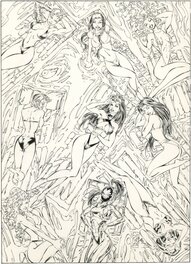 Marc Silvestri - A CyberForce Summer #MS1-#MS9 : Creator Series Cards - Original Illustration