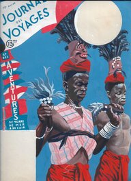 Marcel Thierry - Danseurs de Côte d'Ivoire - couverture du numéro 65 de la sixième série du Journal des Voyages et des Aventures - Illustration originale