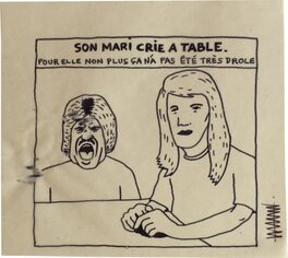 Pierre La Police - Son mari crie à table. - Planche originale