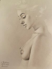 Juliana Ovsyanka - Juliana Ovsyanka, illustration originale, Jeune fille nue. - Illustration originale