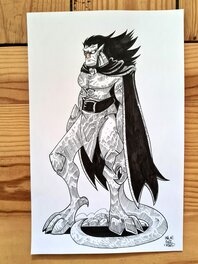 oTTami - Dessin original de l'Inktober 2022 : Goliath de Gargoyle par oTTami ! - Illustration originale