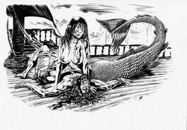 Raúlo Cáceres - Vampiros - Sirena - Original Illustration