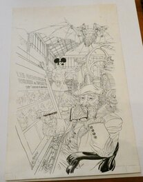 François Boucq - Sacré Léonard - planche de salut - Original Illustration
