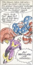 Mitton BD Titans 51 Mikros planche originale no 8 comic art e Mitton BD Titans 51 Mikros planche originale no 8 comic art e