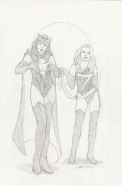 Terry Moore - Crayonné préparatoire pour une commission - Original art