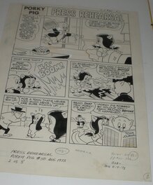 Phil De Lara - Phil DE LARA, Porky Pig, 1973 - Planche originale