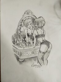 François Walthéry - Natacha se fait une beauté - Original Illustration