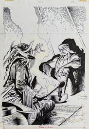 Planche originale - Kiwi n°304 par Jean-Yves Mitton - couverture originale avec le Grand Blek - Comic Art