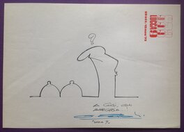 Réalisé sur une Feuille A4 du Salon de LUCCA 9 en italie en 1973 Réalisé sur une Feuille A4 du Salon de LUCCA 9 en italie en 1973