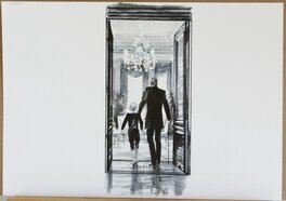 Gianni Renna - Illustration pour une édition italienne du Petit lord Fauntleroy (Gruppo editoriale Fabbri) - Original Illustration